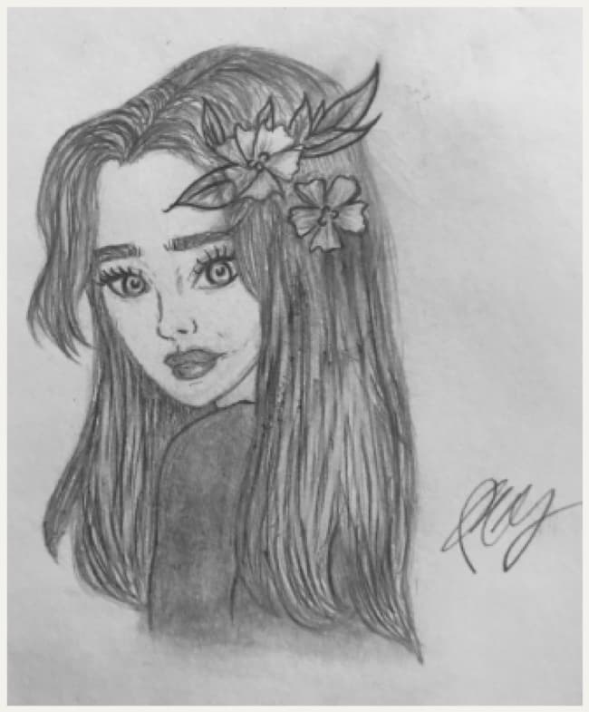 Portrait with Flowers