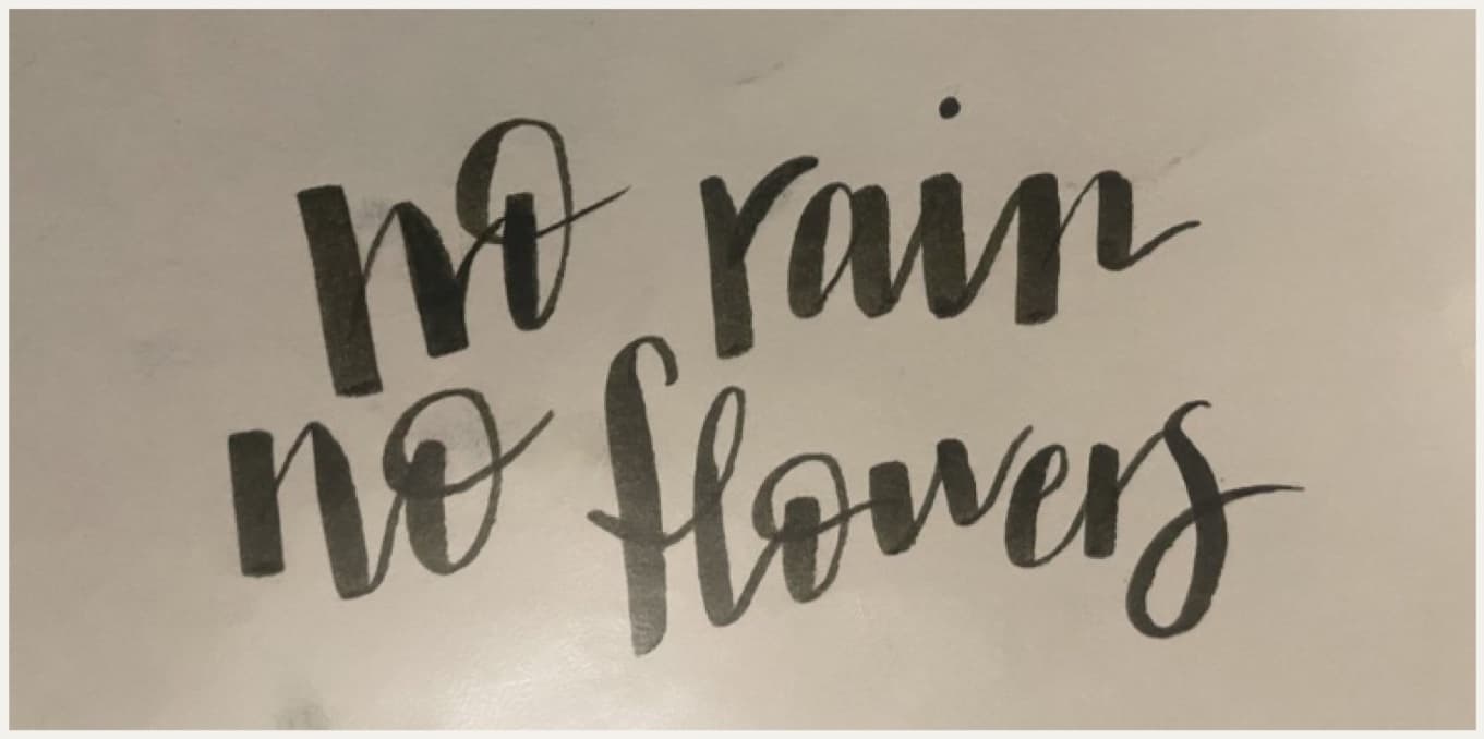 no rain, no flowers